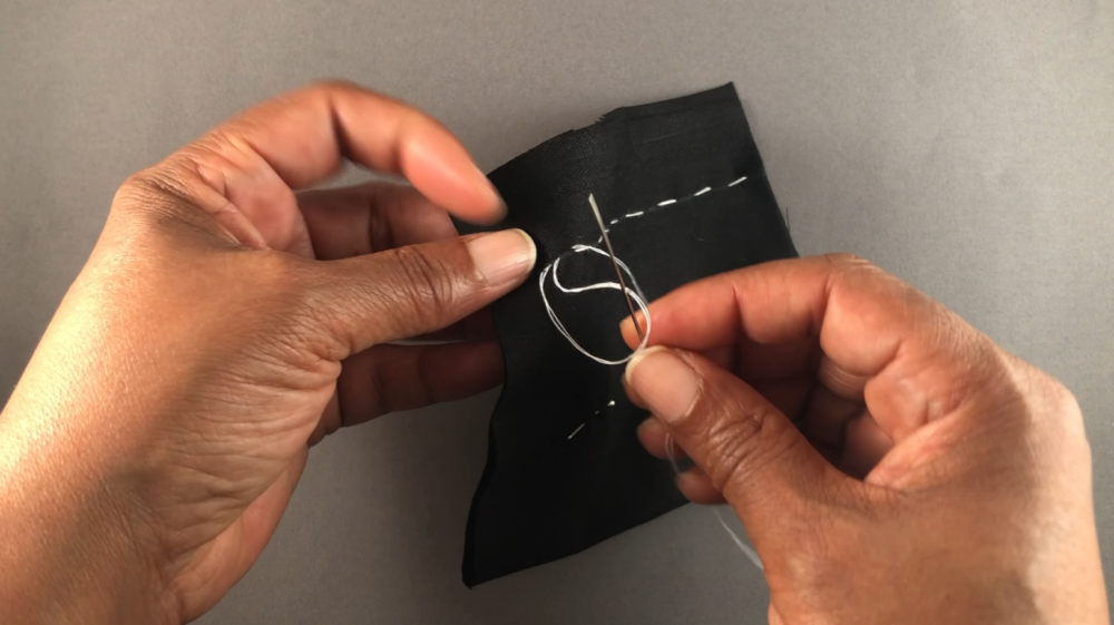 let's secure the end of your stitching.