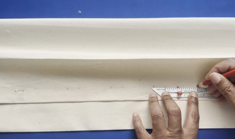 Ensuring Even Button Spacing: Use your Sewing Gauge to transfer marks