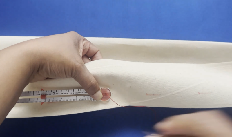 Creating Button Shanks: Position your Sewing Gauge